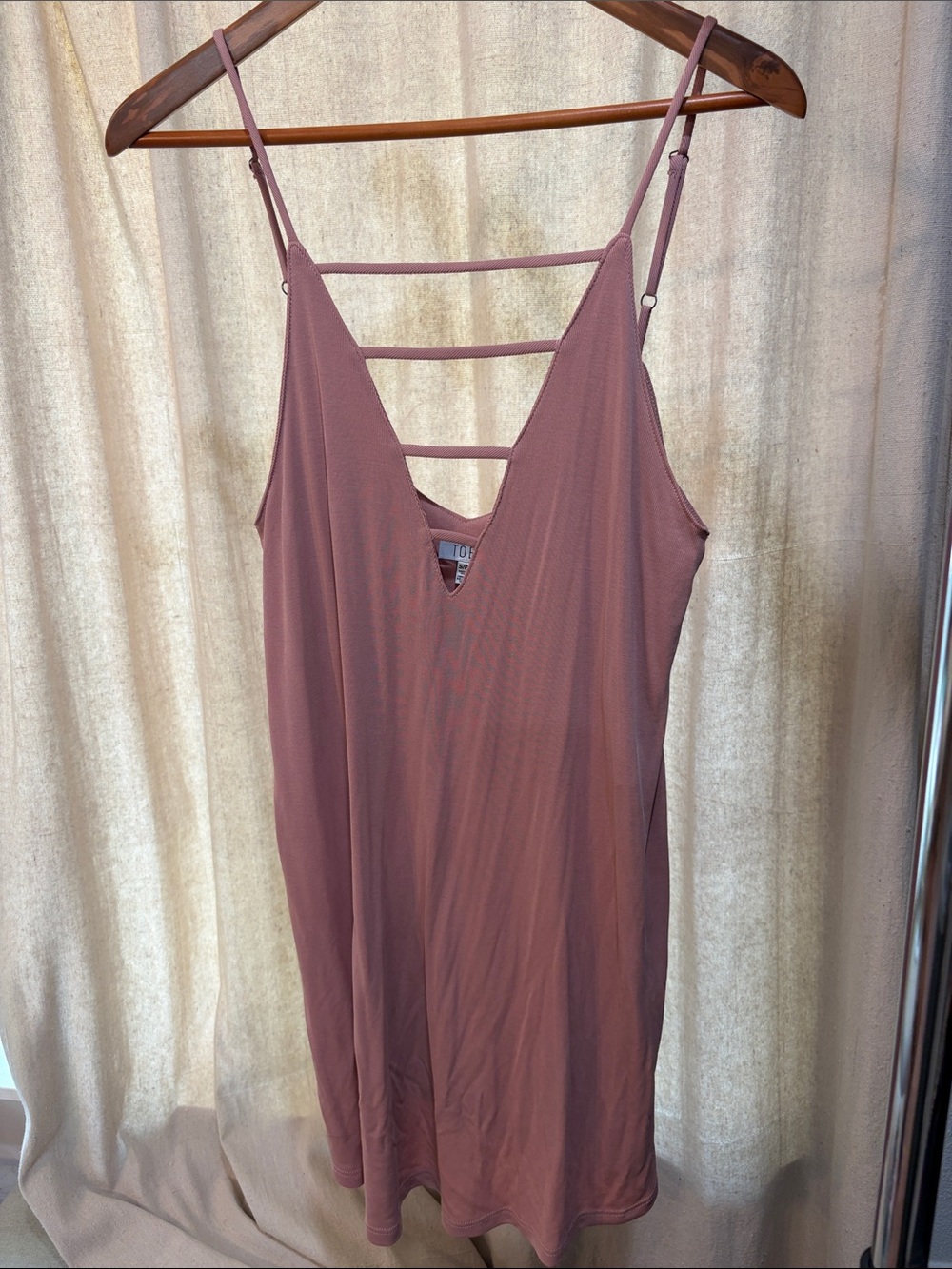 Toby V-Neck Slip Dress - Dusty Rose